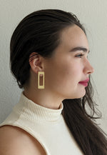 Load image into Gallery viewer, Rectangle Frame Earrings
