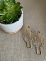 Load image into Gallery viewer, Cactus Gold Earrings
