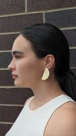 Load image into Gallery viewer, Semicircle Gold Earrings
