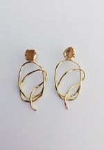 Load image into Gallery viewer, Semi-precious Raw Stone Knot Earrings
