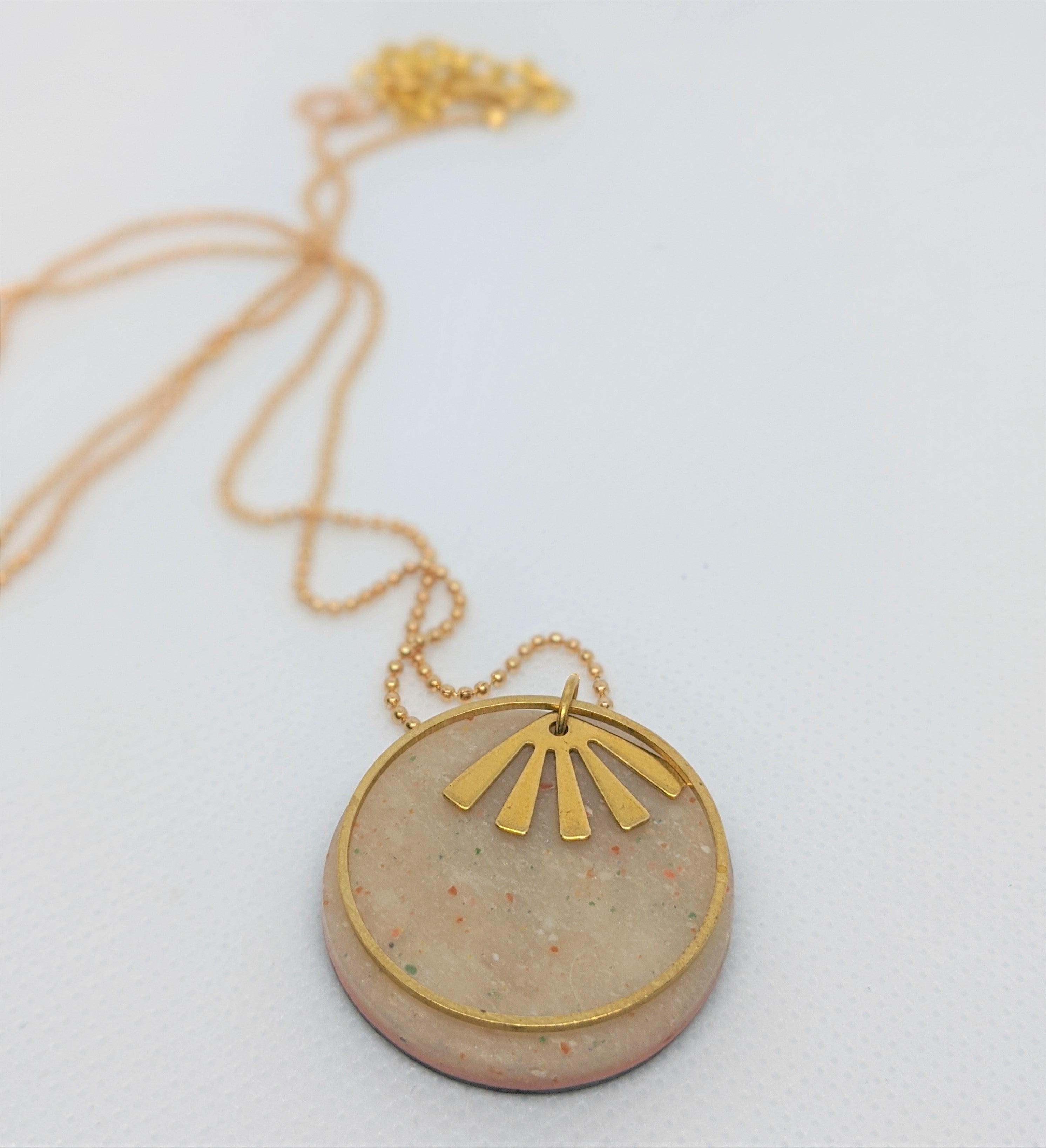 Marbled Clay Pendant Necklace - A Beautiful Mess