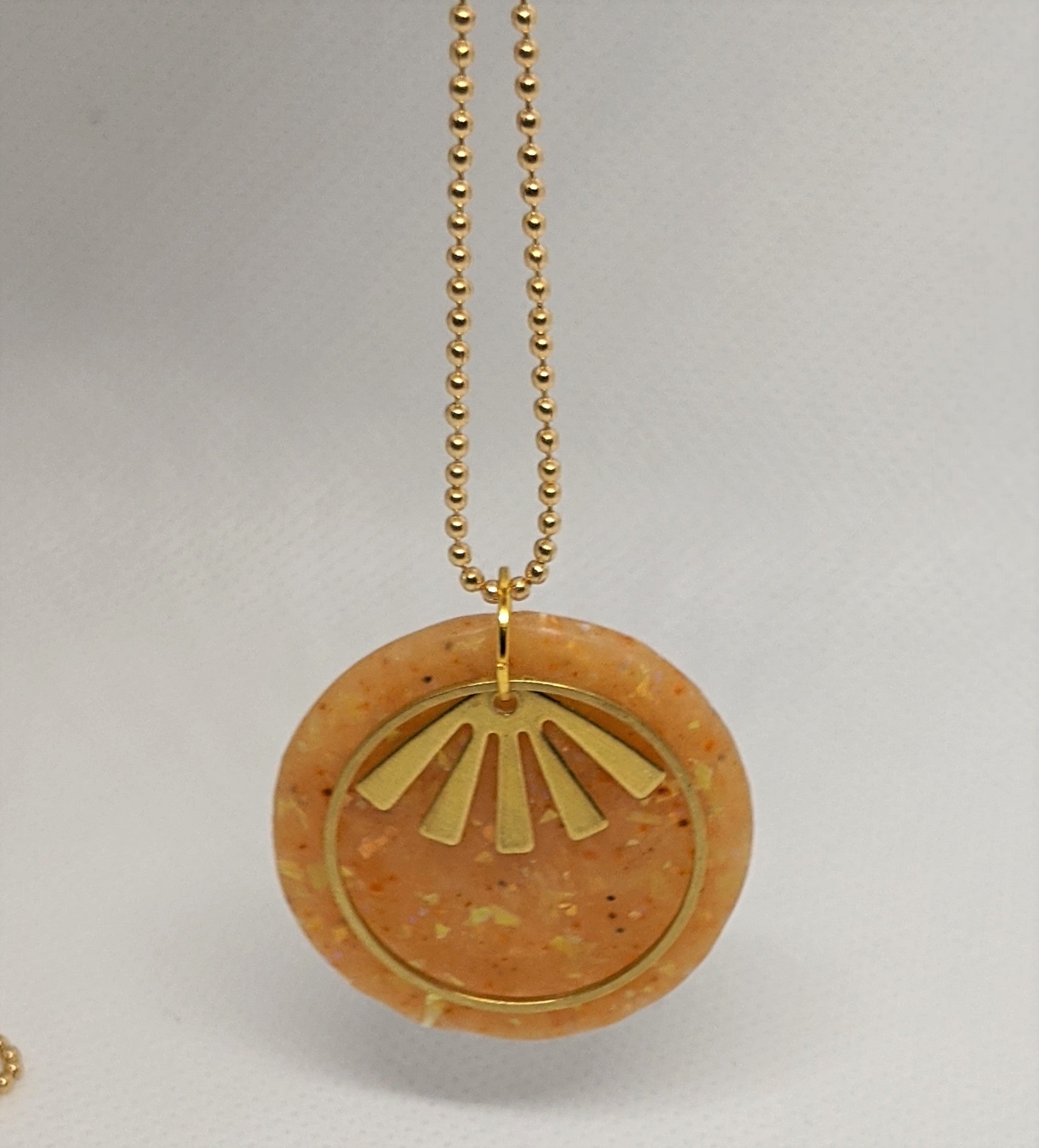Circle Polymer Clay Necklace - Artisan Handmade