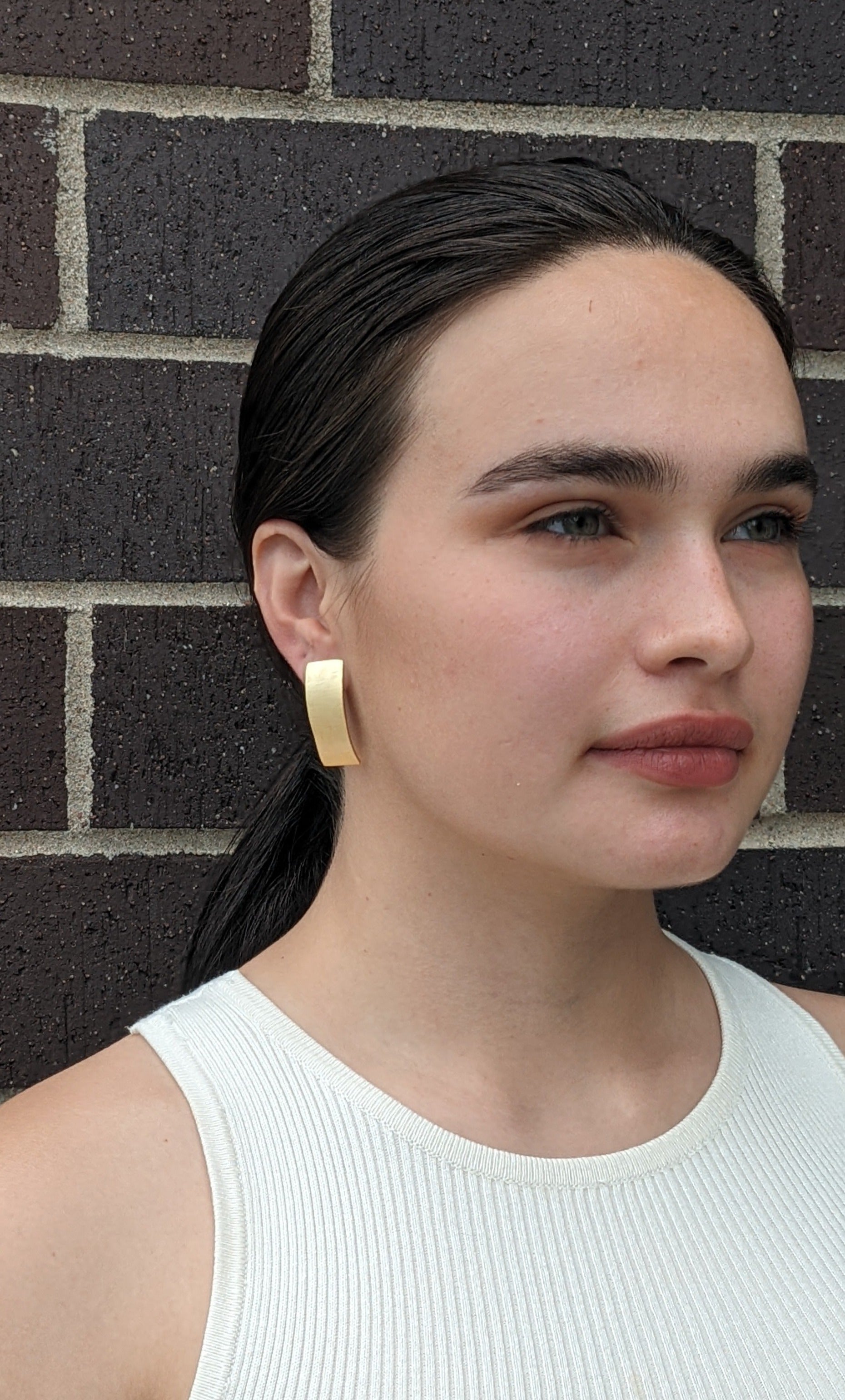 Curved Rectangle Earrings