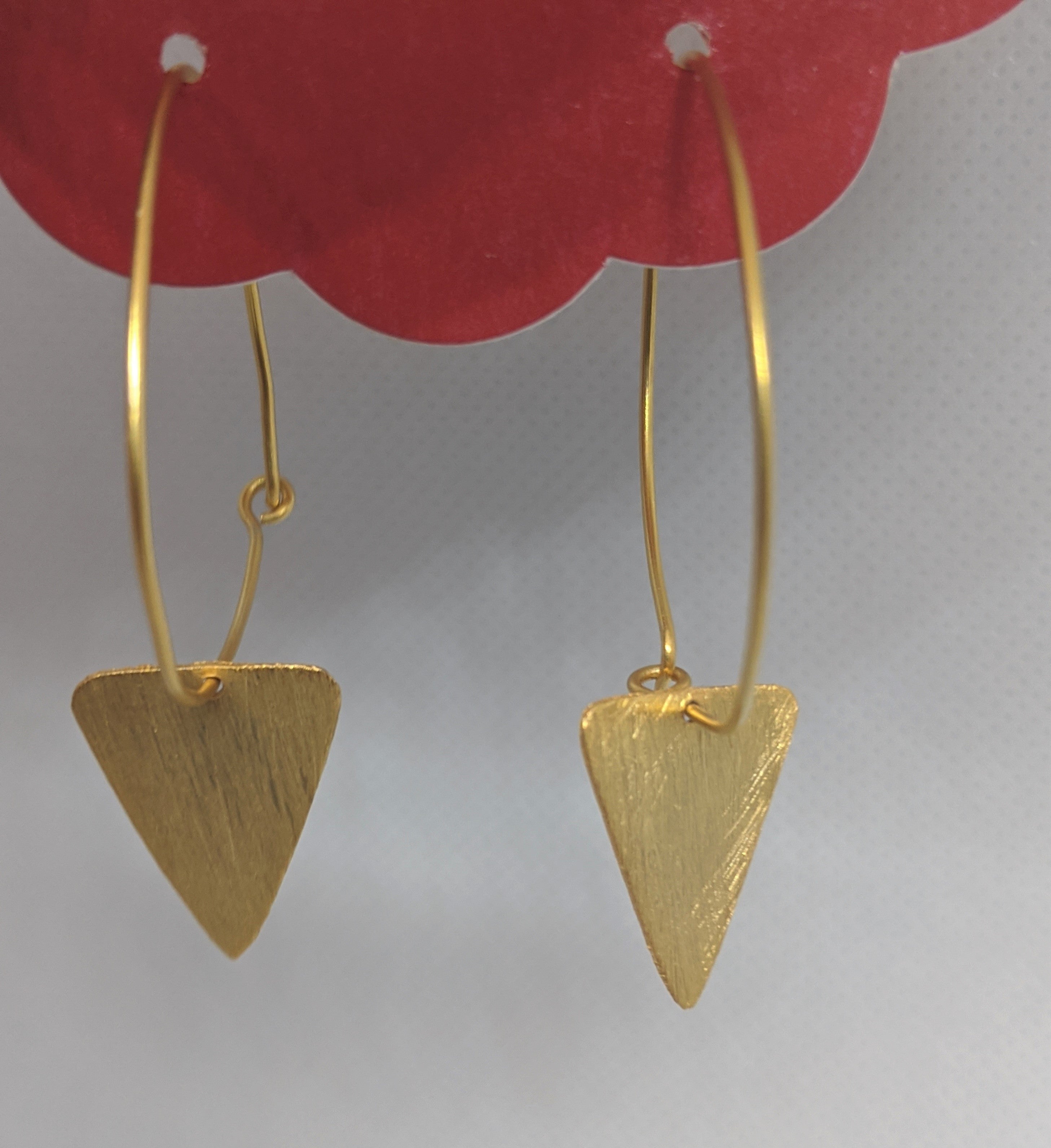 Gold PlatedTriangle Hoop