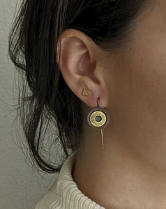 Copper Button Earring