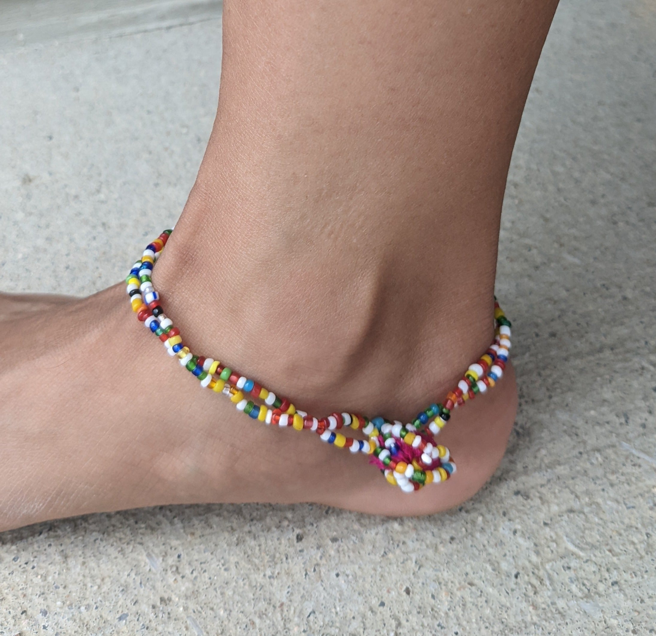 Beaded Anklet Boho Ankle Bracelet Seed Bead Bracelet | Etsy | Ankle  bracelets, Beaded anklets, African beaded bracelets